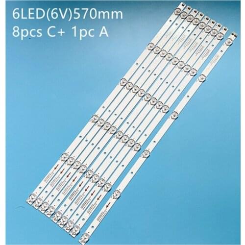 LED Backlight 6 lamp for 55"TV 55DM1000 JS-D-JP55DM-061EC A C A62EC C61EC 55DM1000/300MA-1BIN/FHD ABIN