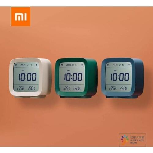In stock Xiaomi Cleargrass Bluetooth Alarm Clock smart Control Temperature Humidity Display LCD Screen Adjustable Nightlight