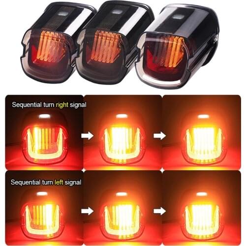 Tail light For Harley Davidson Motorcycle Laydown LED Tail Lamp For Sportster 1200 Low XL1200L Road King Softail Dyna