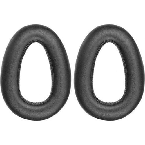 1 Pair Protein Faux Leather Ear Pads Flexible Drop Resistance Earmuff comfortable to wear for Sennheiser-PXC550/PXC480/MB660