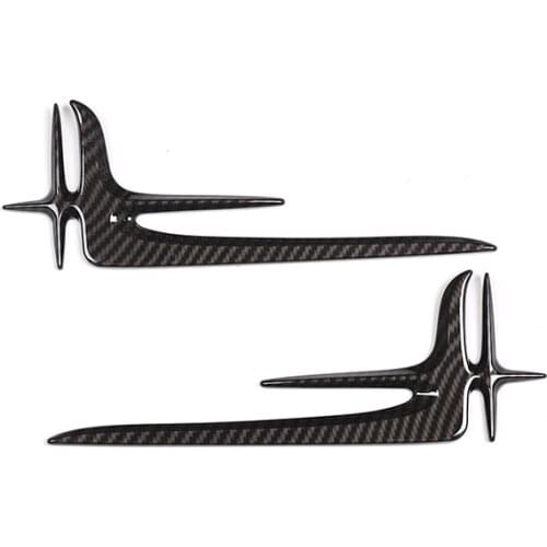 2pcs For Mercedes-Benz E Class W213 C Class W205 2016 2017 2018 Carbon Fiber Car Accessories ABS Lengthened Standard Stickers