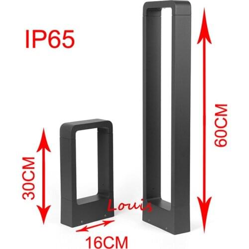 2PCS IP68 Waterproof 15W LED Garden Lawn Lamp Modern Aluminum Pillar Light Outdoor Courtyard villa landscape lawn bollards light