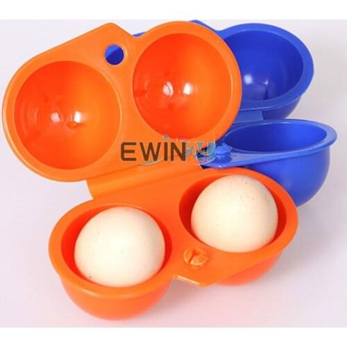 2 X Practical Egg Storage Box For 2 Egg Case Container Outdoor Camping Carrier