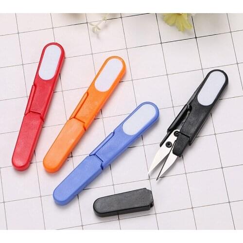 200pcs Mini sewing Multi-function Portable Plastic Scissors Line Cutter Fishing Gear Fishing Equipment