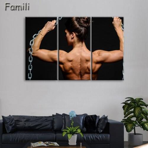 3pcs Superstar Fitness Bodybuilding Poster Fabric Silk Black And White Poster Print Great Pictures On The Wall