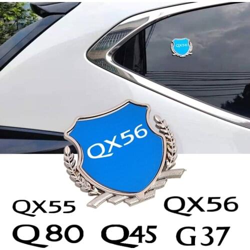 3D Metal Chrome Badge Sticker Car Styling Emblem Decal For Infiniti G35 G37 Q45 Q50 Q60 Q70 QX30 QX50 QX55 QX56 QX60 QX70 QX80