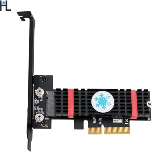 M.2 NGFF PCI-e nvme SSD to PCI Express 3.0 x4 Host Adapter with heatsink ,M.2 nvme PCI-e x4 Adapter,NGFF key M PCI-E 4X
