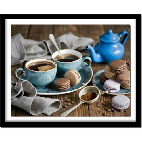 Diamond Painting Still Life Coffee Full Drill Diamond Embroidery Pattern Rhinestones Decor Needlework Craft RF1638