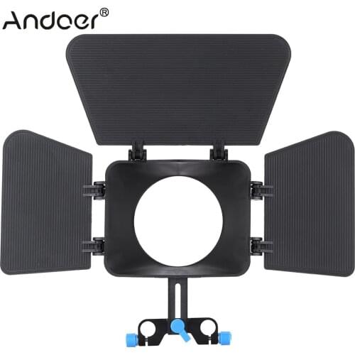 Andoer Box Camshade for 15mm Rail Rod Follow Focus Rig Cage Movie Kit Film Making System for Nikon Canon DSLR Camcorder DV
