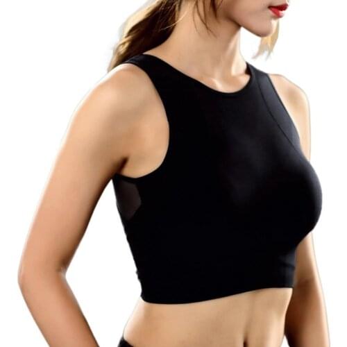Sports Bra Women Breathable Mesh Shockproof Padded Athletic Gym Running Seamless Fitness Yoga Vest Sport Bra Tops Hot