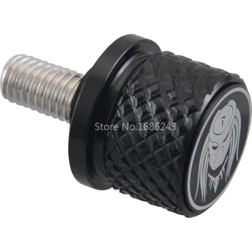 Stainless Steel Black Motorcycle Predators Full Face Mask Seat 8mm Thread Seat Screw Bolt Fits For Victory Models Universal