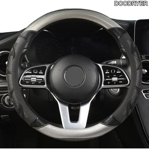 DOODRYER Microfiber Leather Car Steering Wheel Cover For Peugeot 308 207 208 206 3008 508 307 408 107 2008 4008 5008 508L