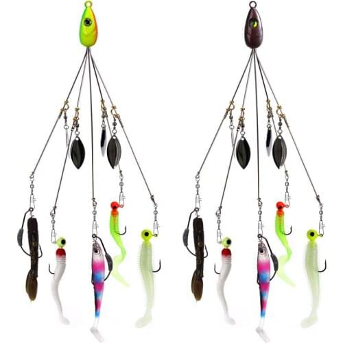 FANTU 2020 New Alabama Fishing Group 21.5cm/18g Rig Spoon String Hook Fishing Rigs Lead Jig Soft lure Fishing Tackles