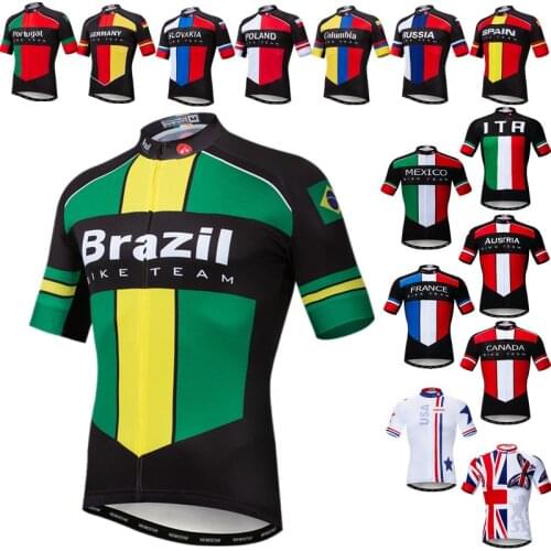 Weimostar Spain Team Cycling Jersey Men Summer Short Sleeve Bicycle Clothing Breathable MTB Bike Shirt USA UK Italy France Ropa