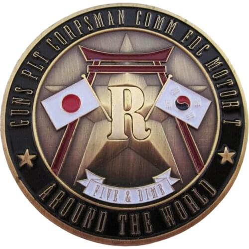 Hot sale custom plating paint coin round souvenir challenge coin