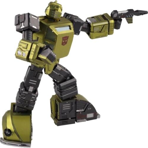 Art Model MU 3D Metal Puzzle G1 Yellow robot Model kits DIY 3D Laser Cut Assemble Jigsaw Toys GIFT For Children
