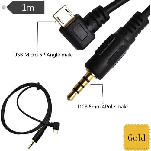 3.5mm Stereo Male to Micro USB 5Pin Male Adapter Convertor Cable 1M