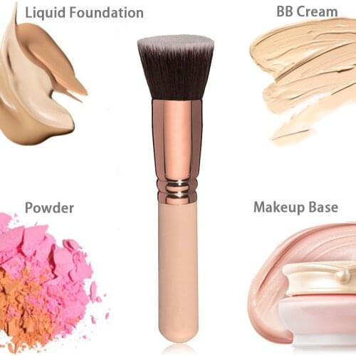 Flat-Head Makeup Brushes Powder Concealer Powder Blush Liquid Foundation Face Make Up Brush Tools Professional Cosmetics Tool