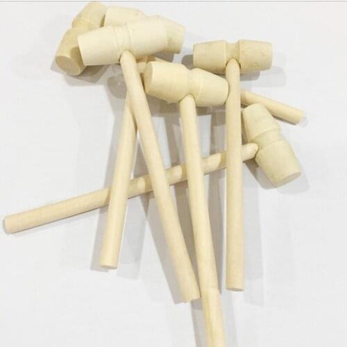 Small Wooden Hammer Mini Hammer Little Light Weight Hammer Christmas Gift Knock Egg Toy For Kids 5pcs/set