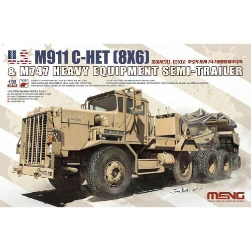 Meng SS-013 Model 1/35 M911 C-HET (8x6) & M747 Heavy Equipment Semi-Trailer Model Kit