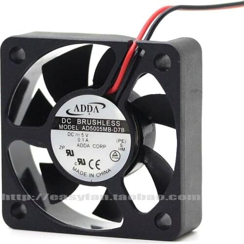 NEW ADDA AD5005MB-D7B 5015 5CM silence 5V 0.1A cooling fan
