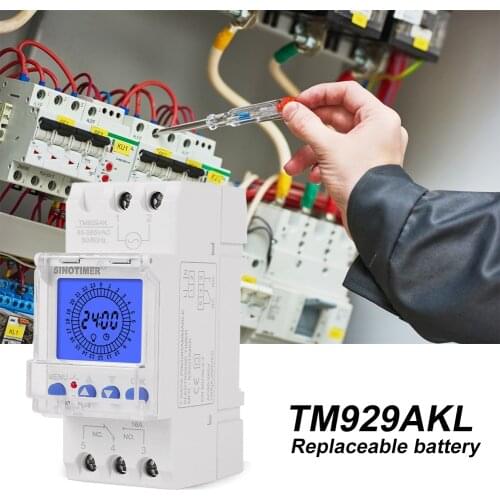 TM929AKL / TM929BKL digital 24h 85-265V rail intelligent analog timer switch 96 times a day every 15 minutes ON OFF programmable