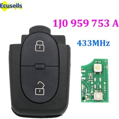 1J0 959 753 A 2 BUTTON 433Mhz NEW REMOTE CONTROL FOB TRANSMITTER FOR Volkswagen Bora Golf Beetle Polo Passat for seat for Skoda