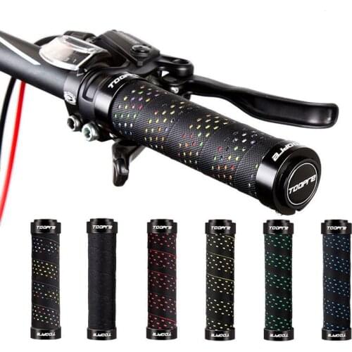 1Pair MTB Handlebar Grips Aluminum Alloy Lock on Anti Slip Grips for MTB Folding Bike Cycling Bicycle Grip Bike Part
