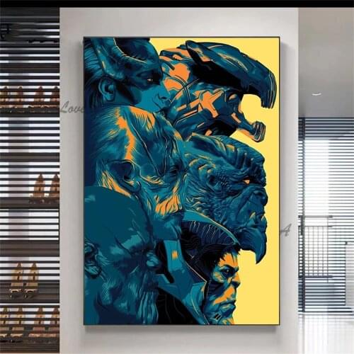 Marvel Avengers Canvas Painting Superhero Comics Portrait Wall Art Pictures Popular Poster Painting Cuadros Decor anime decor