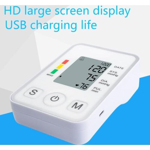 Arm type electronic Blood pressure monitor for elderly Automatic HD display voice Household electronic sphygmomanometer