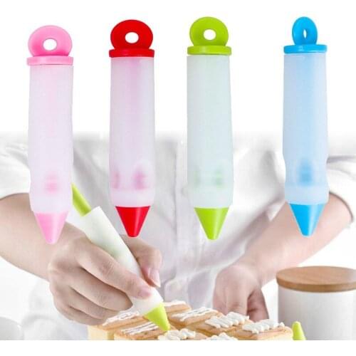 Silicone Baking Tools Decorating Gun Decorating Mouth Set DIY Cake Chocolate Cream Decorating Pen Squeeze Sauce Writing