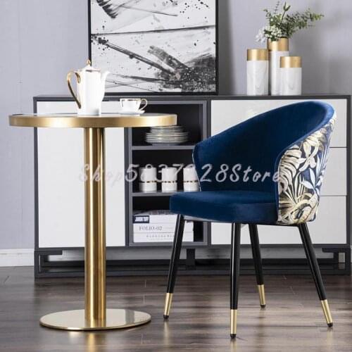 Nordic Luxury Nail Salon Stool Dining Chair Household Makeup Chair Dressing Chair Bedroom Modern Back Desk Desk Chair