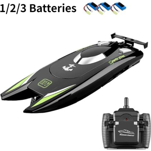 2.4G RC Boats 25KM/H High Speed Racing Boat 2 Channels Dual Motor Remote Control Boats for Pools Racing Boat for Kids Adult
