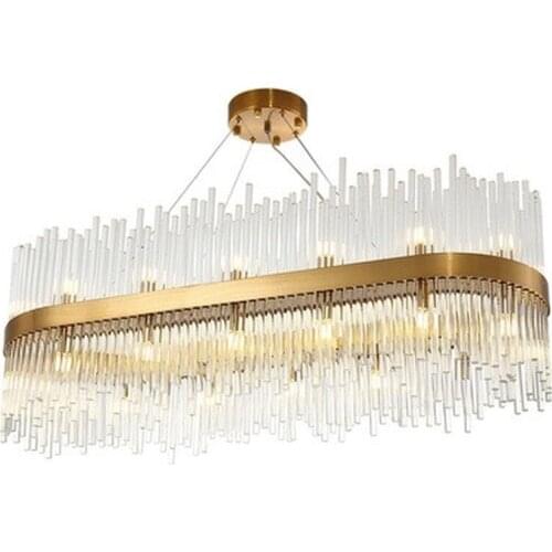 Modern Dining Room Chandelier Lighting Creative Design Home Decoration Crystal Light Luxury Gold LED Cristal Lustre
