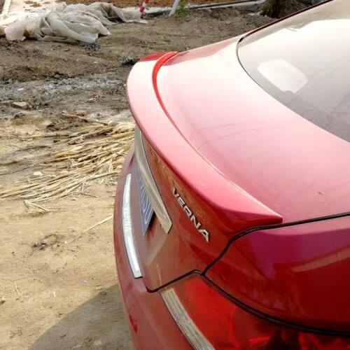 For Hyundai Verna Spoiler 2010-2016 Hyundai ACCENT High Quality ABS Material Car Rear Wing Primer Color Rear Spoiler