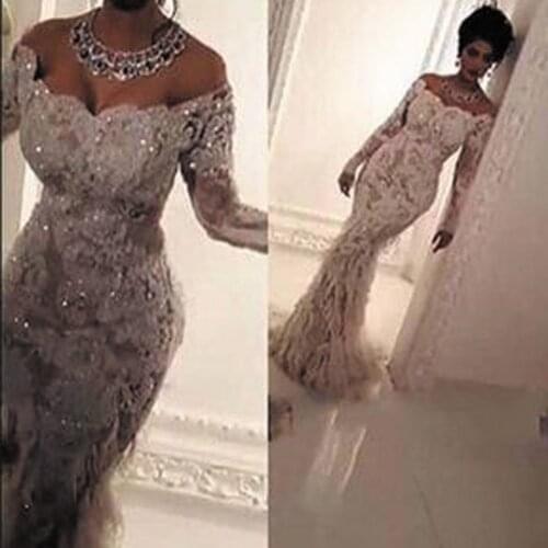 SuperKimJo Off White Wedding Dresses 2020 Robe De Mariee Luxury Feather Mermaid Lace Applique Beaded Sparkly Wedding Gowns 2021