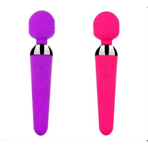 Super Powerful oral Vibrators for Women USB Rechargeable AV Magic Wand Vibrator Massager Adult Sex Toys Free Shiping