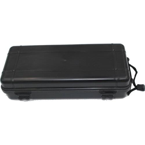 Universal Waterproof Anti Fall Black Plastic Storage Box For Flashlight Light Torch Lamp Battery Charger Case Holder 27*10*7