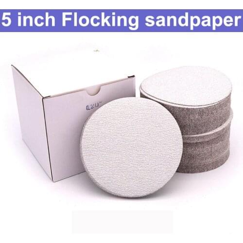 URANN 20 pc/lot 125mm 5 inch Abrasive Paper Flocking Sandpaper Pad Sanding Disc Electric Grinder Accessories 80~1200