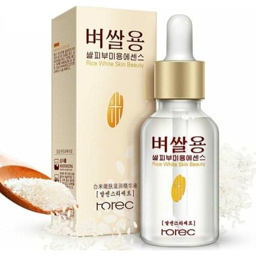 15ml Face Serum White Rice Skin Beauty Serum Skin Care Moisturizing Whitening Advanced Face Skin Care