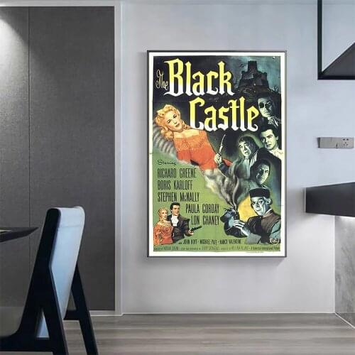 V0312 The Black Castle Vintage Classic Movie Wall Silk Cloth HD Poster Art Home Decoration Gift