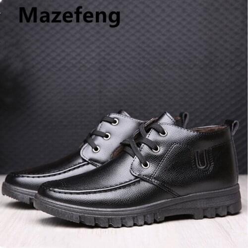 Mazefeng 2021 Snow Boots Protective and Wear-resistant Sole Man Boots Warm and Comfortable Winter Walking Boots Big Size 35-44