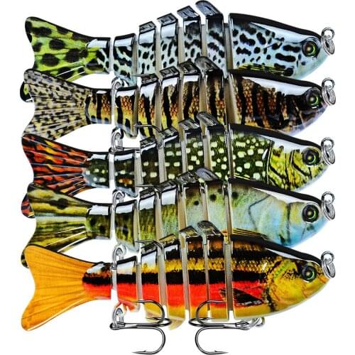 1Pcs Sinking Wobblers Fishing Lures Multi Jointed Hard Artificial Bait Pike/Bass Fishing Lure