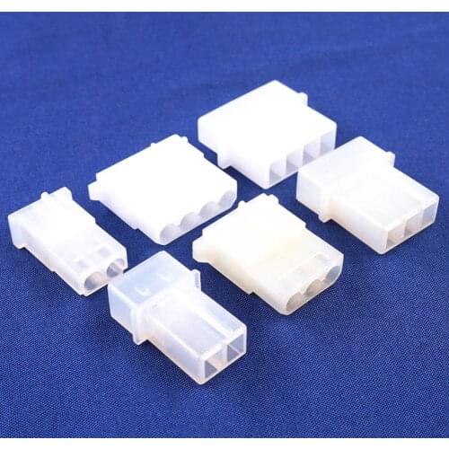 100 pcs Molex 5.08 mm 2 Pin 3 Pin Male Plug Housing Female Receptacle Housing IDE Power Connector Shell 0.20 in Computer Power