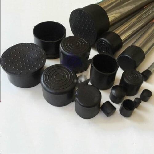 2/4/8Pcs Chair Table Feet Stick Pipe Tubing End Cover Caps Cap Black PVC Rubber Round ID6mm~80mm