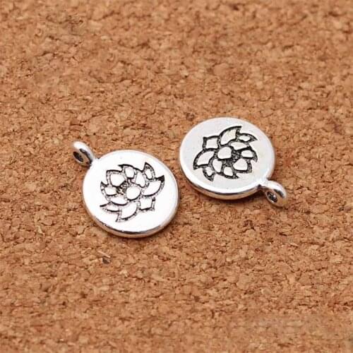 30pcs/Lot Mini Lotus Charms Pendant Accessories Diy Earring Handmade Necklace Findings Jewelry Making Supplies Wholesale