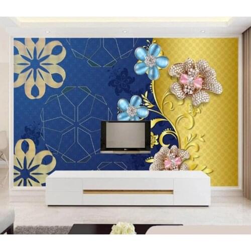 3d wallpaper murals custom living room bedroom home decor 3D Royal style jewelry flowers decorative painting murals