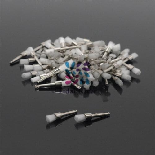 50/Pcs Dentist Lab Nylon Polishing Brush Polisher Prophy Brushes Flat Type White Dental Tools