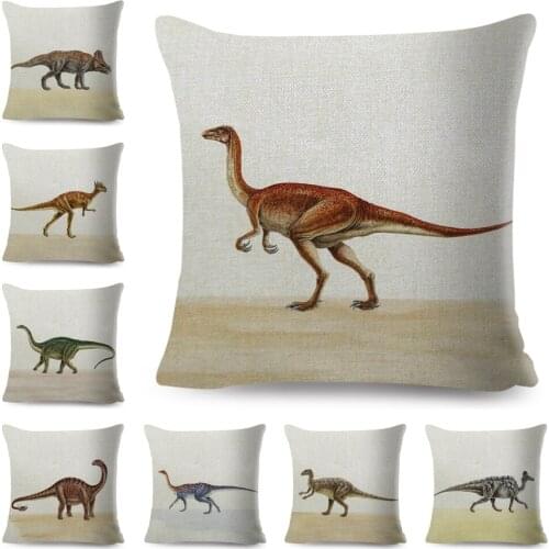 50 Style Jurassic Cushion Cover Decor Cartoon Dinosaur Pillow Case Polyester Pillowcase for Sofa Home Car Children Room 45x45cm