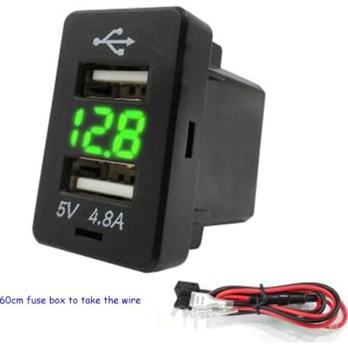 5V 4.8A Dual USB Power Adapter Socket Car Cigarette Lighter Car Accessories Apply For Honda Crown Road XRV Civic CRV Fit